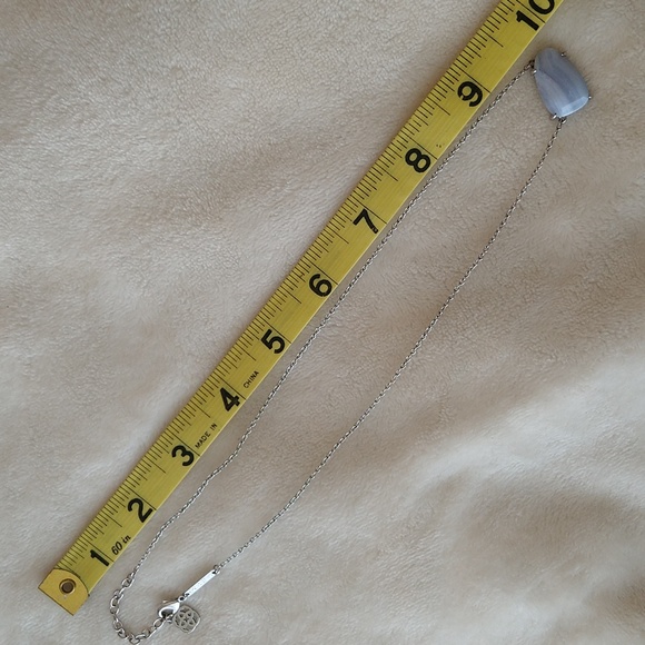 Kendra Scott Isla Necklace Blue Lace Rhodium Silver - Picture 10 of 10